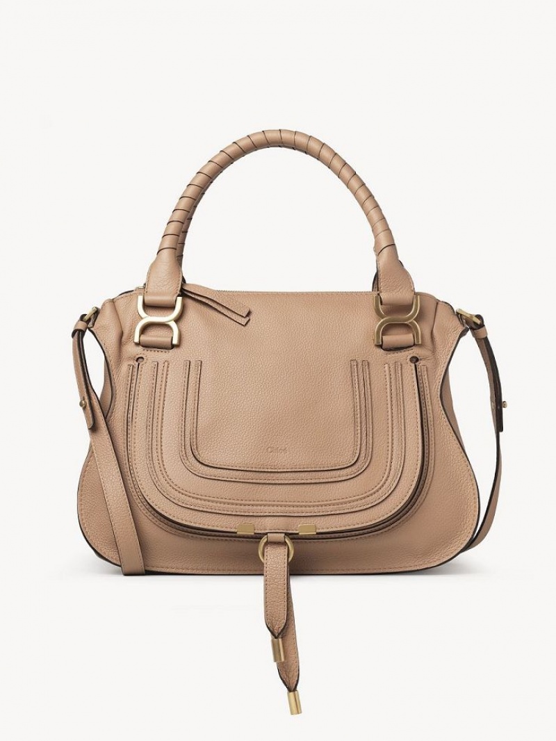 Bolsas Crossbody Chloe Marcie Double Carry Luz Marrom | CHE-SR13553