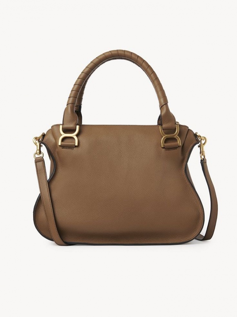 Bolsas Crossbody Chloe Marcie Double Carry Bege | CHE-SR13600