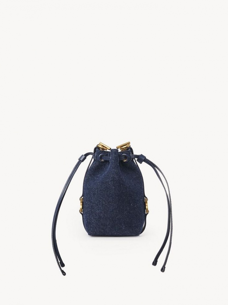 Bolsas Crossbody Chloe Marcie Micro Bucket Azuis | CHE-SR13612