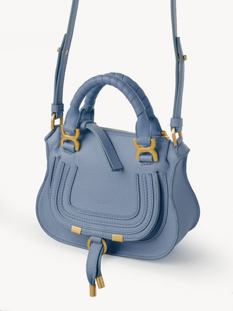 Bolsas Crossbody Chloe Marcie Mini Double Carry Azuis Escuro | CHE-SR13563