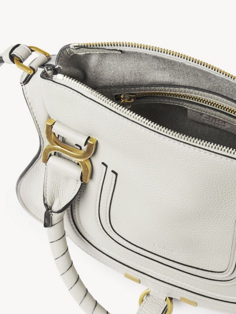 Bolsas Crossbody Chloe Marcie Small Double Carry Branco | CHE-SR13550