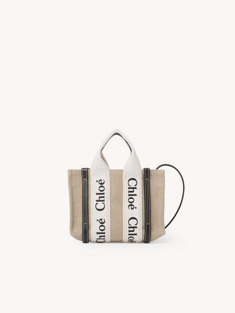 Bolsas Crossbody Chloe Mini Woody Branco Azuis | CHE-SR13511