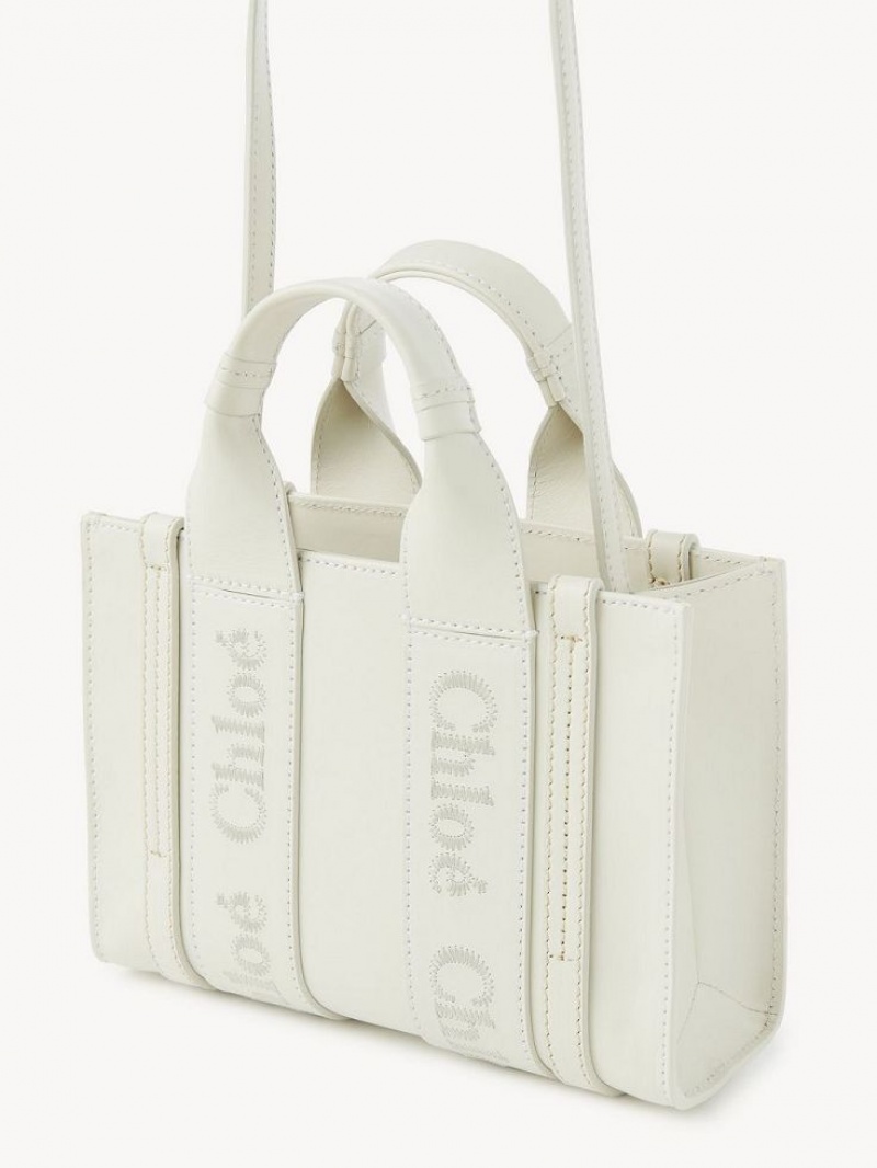 Bolsas Crossbody Chloe Mini Woody Branco | CHE-SR13530