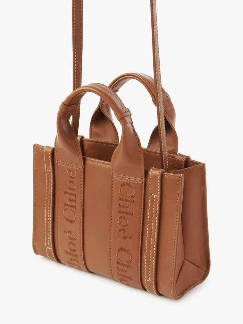 Bolsas Crossbody Chloe Mini Woody Marrom | CHE-SR13559