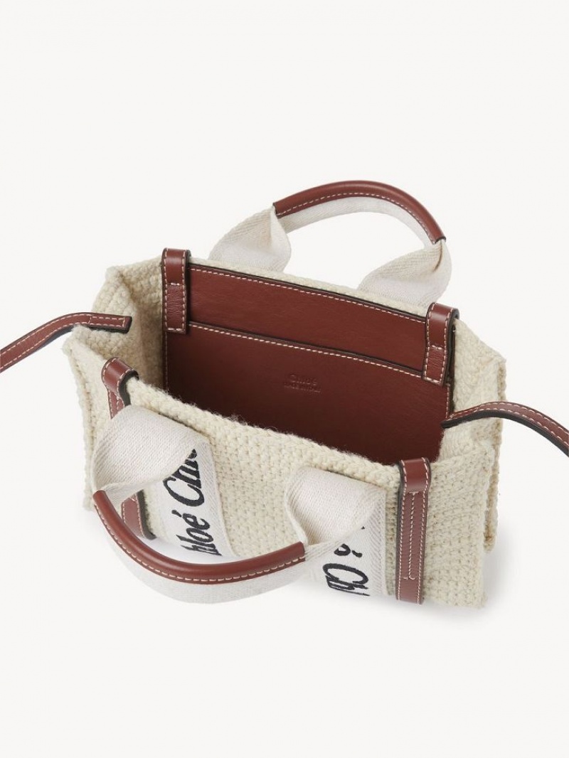 Bolsas Crossbody Chloe Mini Woody Marrom Bege | CHE-SR13585