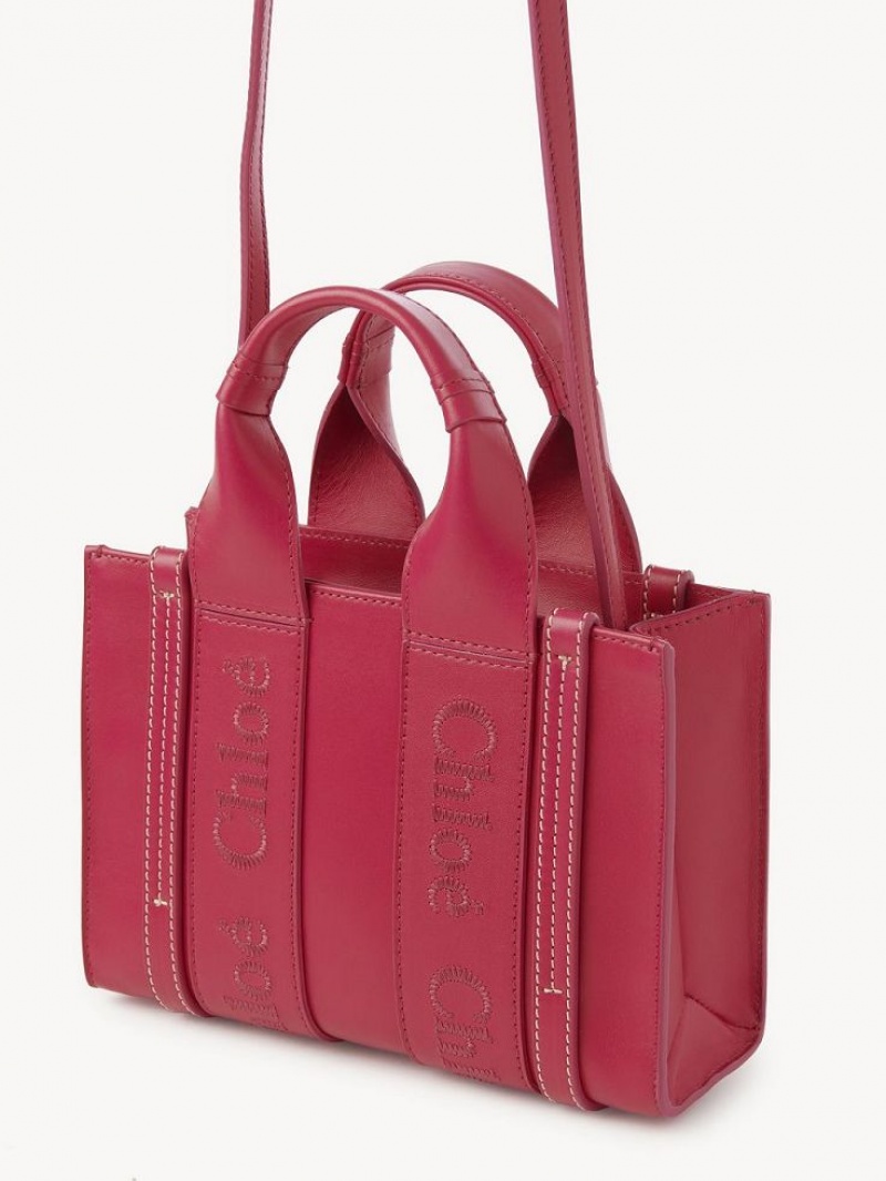 Bolsas Crossbody Chloe Mini Woody Rosa | CHE-SR13549