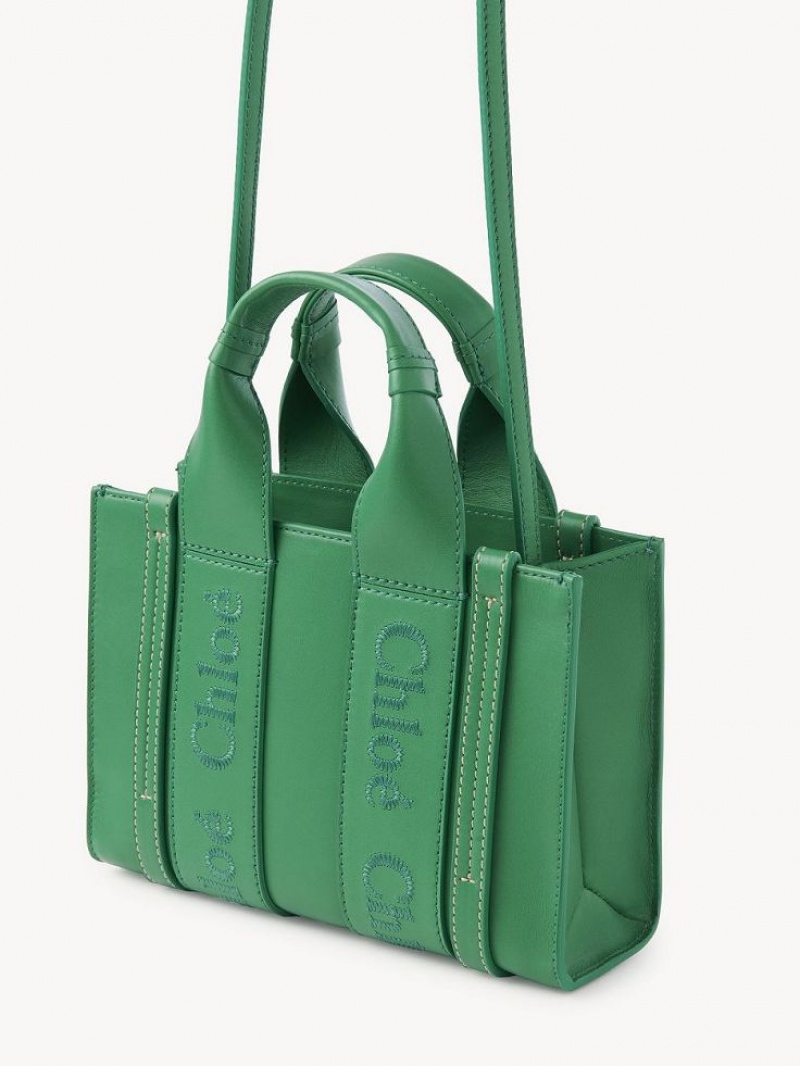 Bolsas Crossbody Chloe Mini Woody Verdes | CHE-SR13527