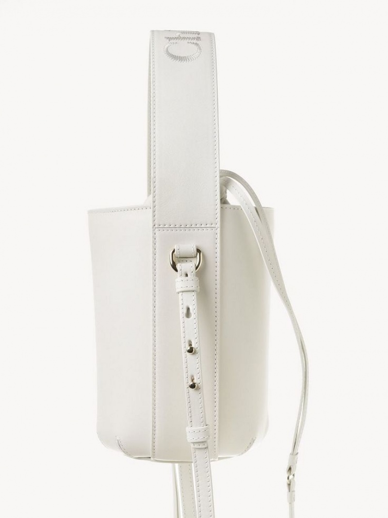 Bolsas Crossbody Chloe Sense Bucket Branco | CHE-SR13529