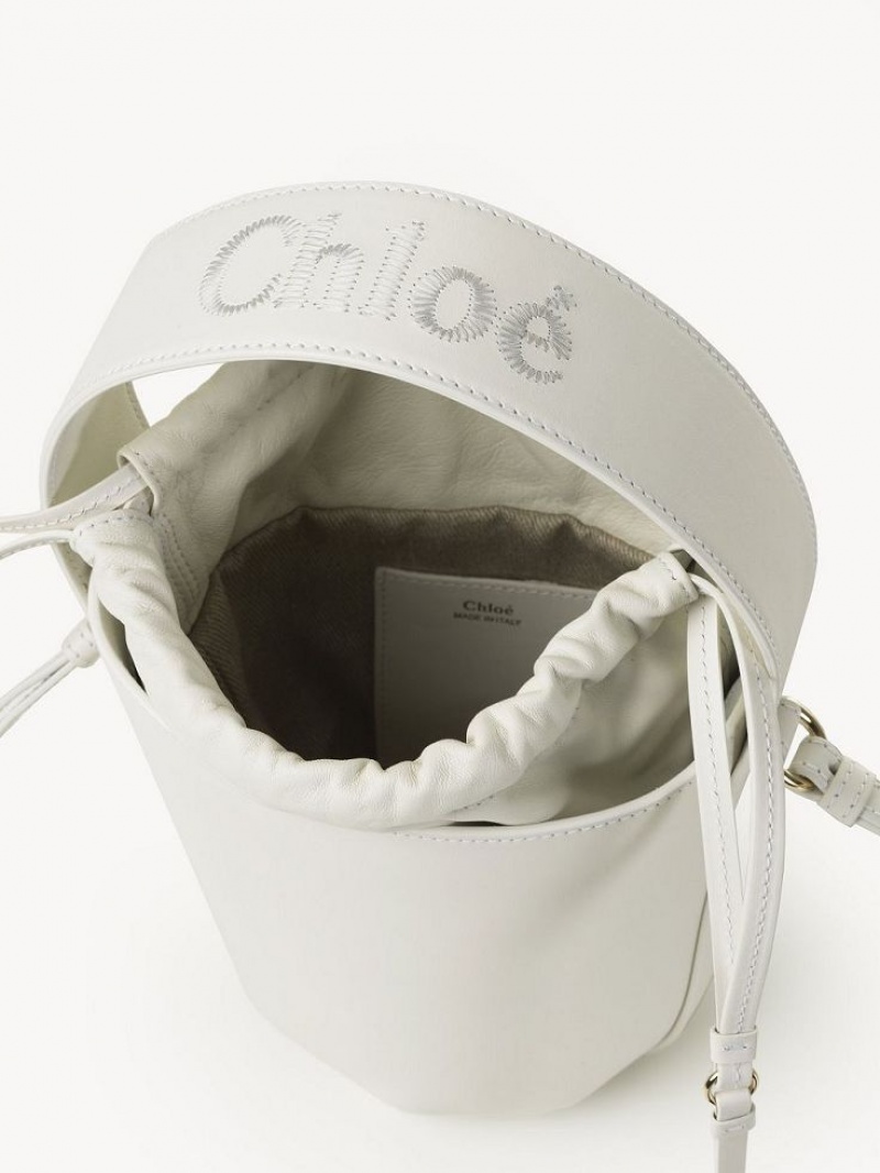 Bolsas Crossbody Chloe Sense Bucket Branco | CHE-SR13529