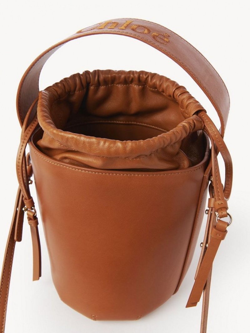 Bolsas Crossbody Chloe Sense Bucket Marrom | CHE-SR13531