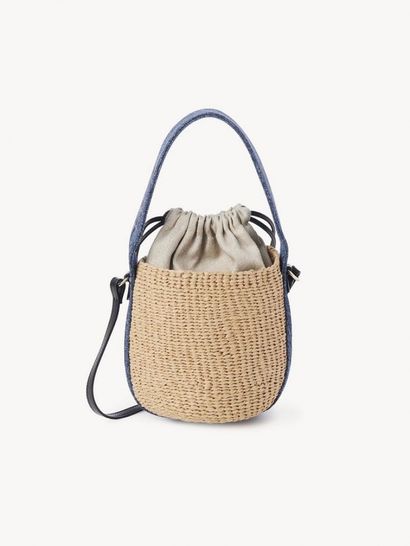 Bolsas Crossbody Chloe Small Woody Basket Azuis | CHE-SR13608