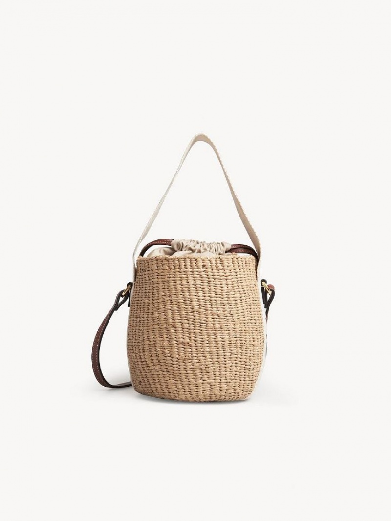 Bolsas Crossbody Chloe Small Woody Basket Branco | CHE-SR13609