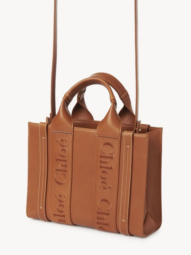 Bolsas Crossbody Chloe Small Woody Marrom | CHE-SR13535