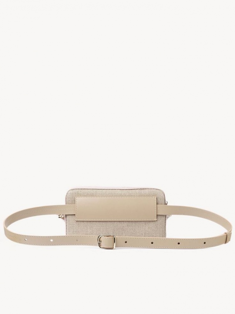 Bolsas Crossbody Chloe Woody Belt Bege | CHE-SR13606