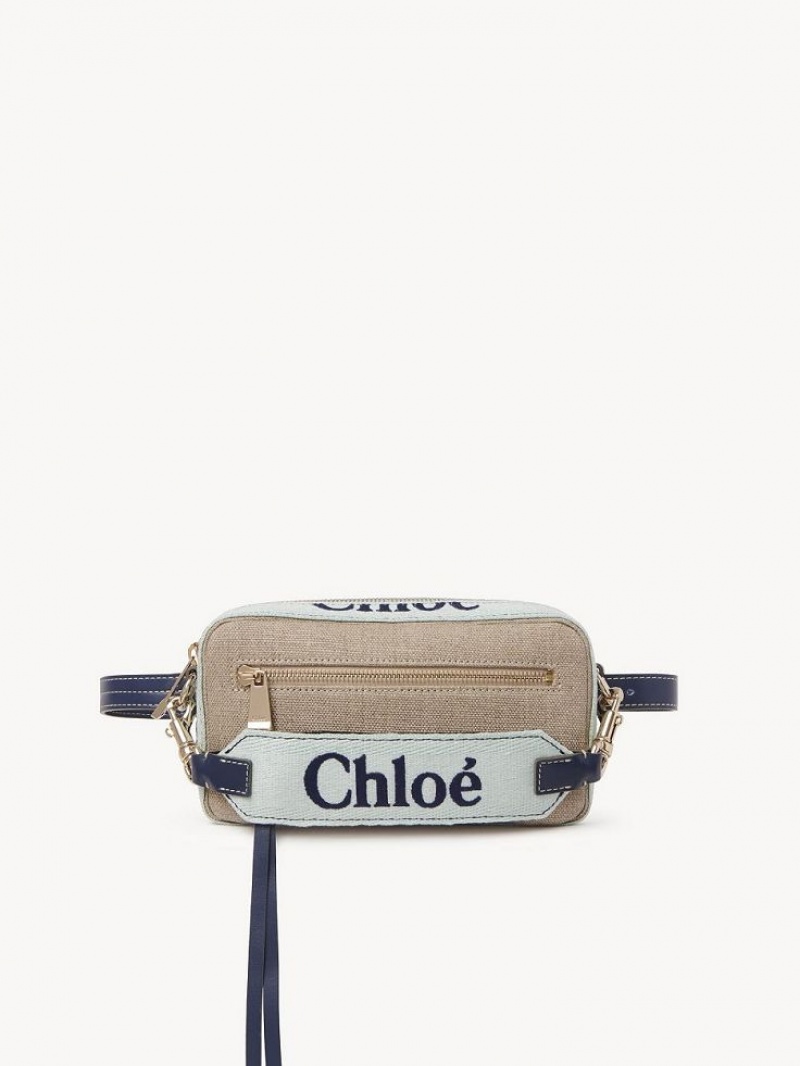 Bolsas Crossbody Chloe Woody Belt Verdes Azuis | CHE-SR13594