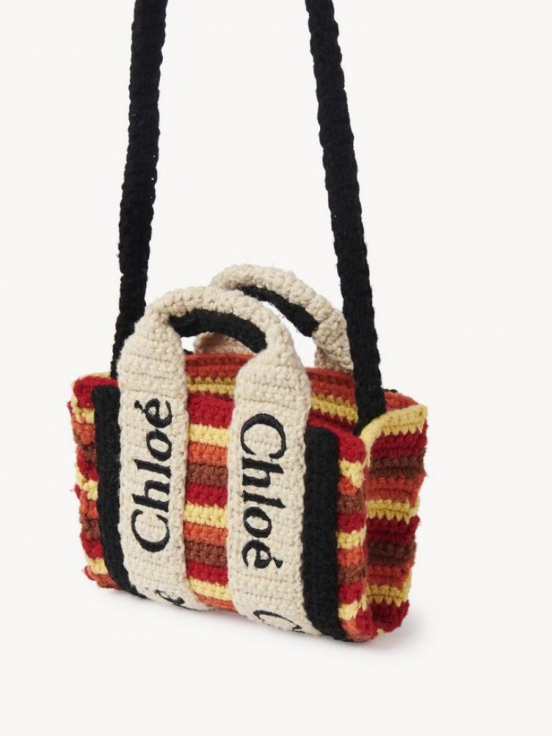 Bolsas Crossbody Chloe Woody Nano Multicoloridas Marrom | CHE-SR13523