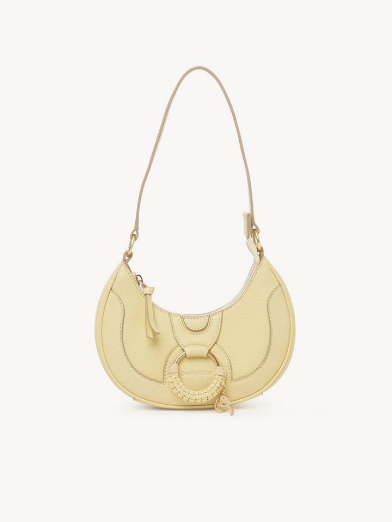 Bolsas De Ombro Chloe Hana Half Moon Amarelas | CHE-SR14661