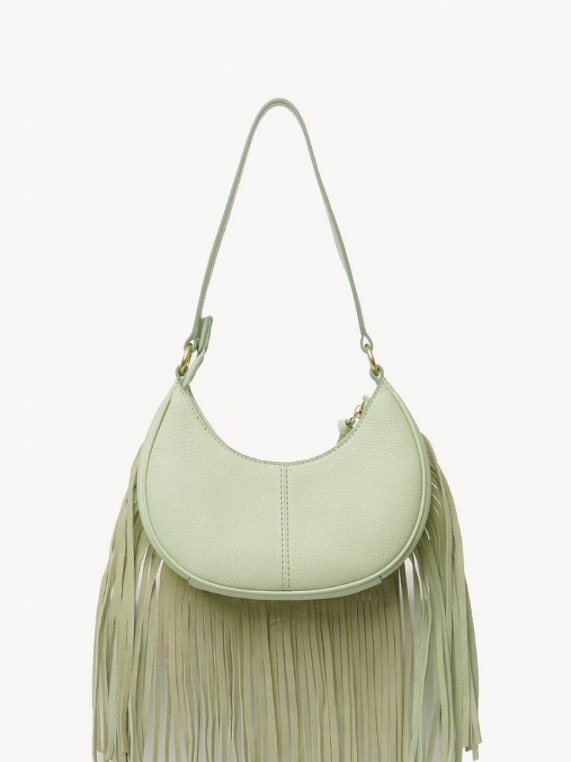 Bolsas De Ombro Chloe Hana Half Moon Verdes | CHE-SR14660