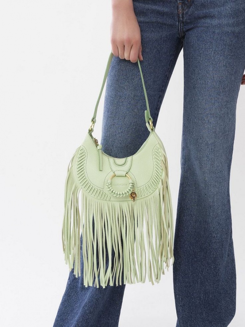 Bolsas De Ombro Chloe Hana Half Moon Verdes | CHE-SR14660