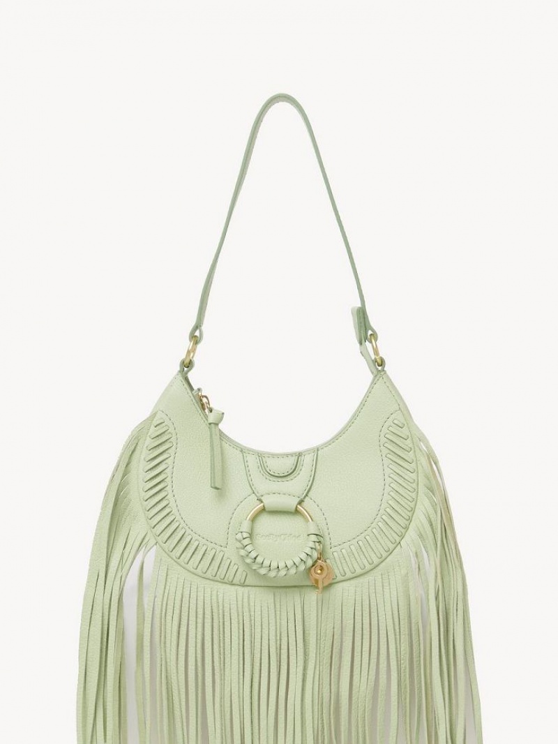 Bolsas De Ombro Chloe Hana Half Moon Verdes | CHE-SR14660