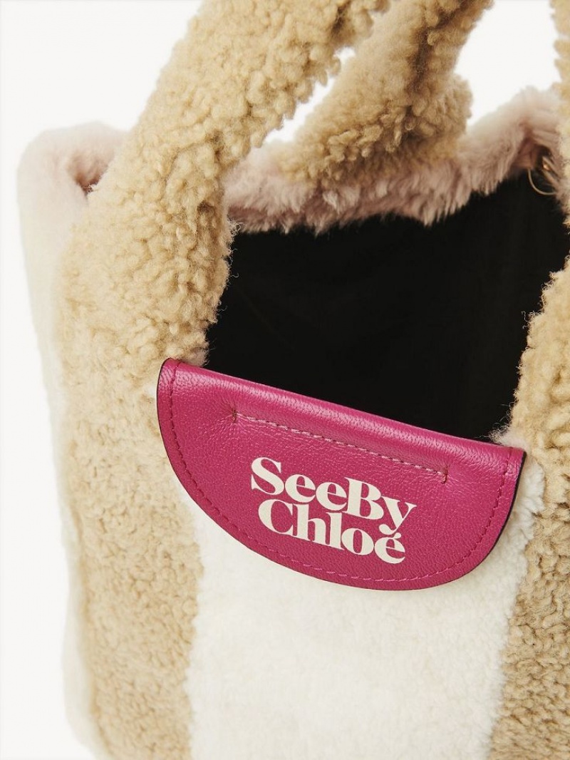 Bolsas De Ombro Chloe Huggy Bege | CHE-SR14591