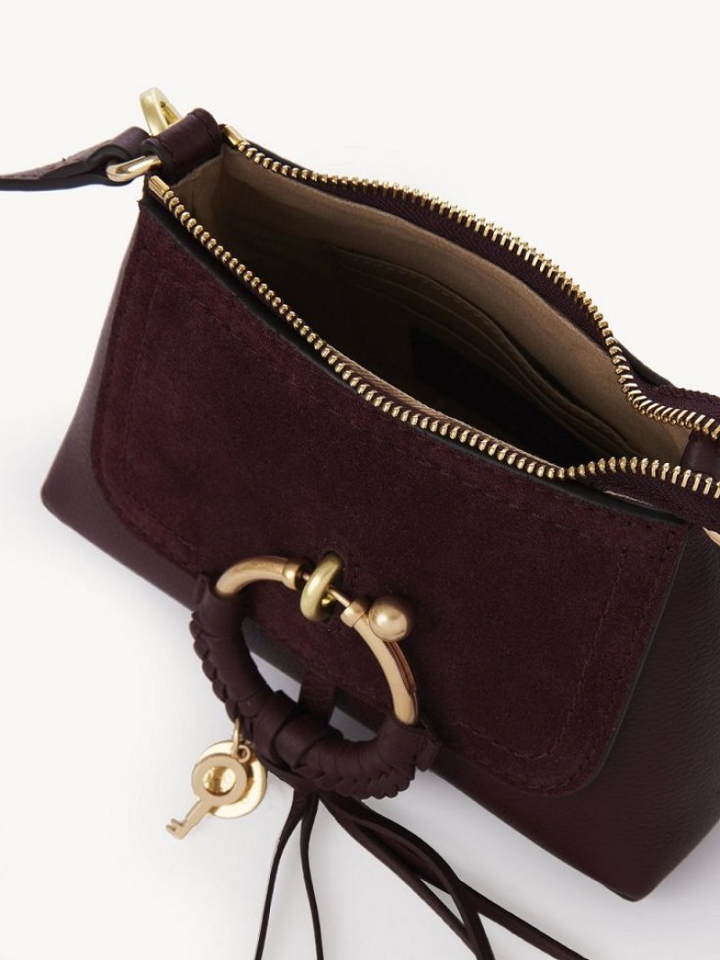 Bolsas De Ombro Chloe Joan Mini Bordeaux | CHE-SR14634