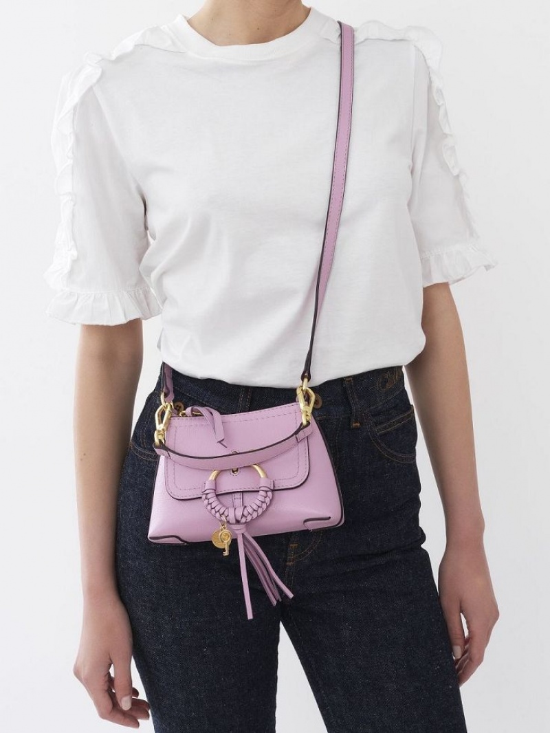 Bolsas De Ombro Chloe Joan Mini Lavanda Branco | CHE-SR14686