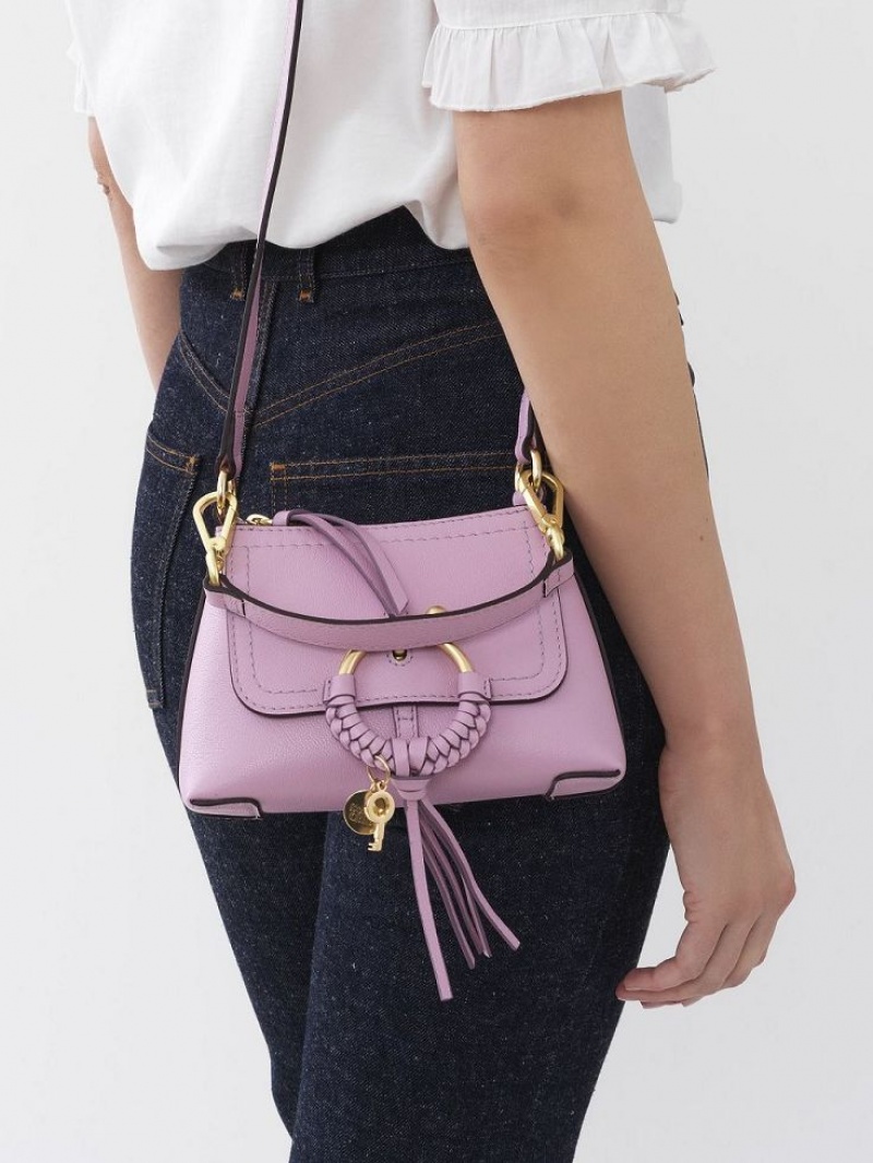 Bolsas De Ombro Chloe Joan Mini Lavanda Branco | CHE-SR14686