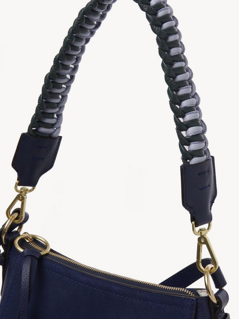 Bolsas De Ombro Chloe Joan Small Azul Marinho | CHE-SR14647