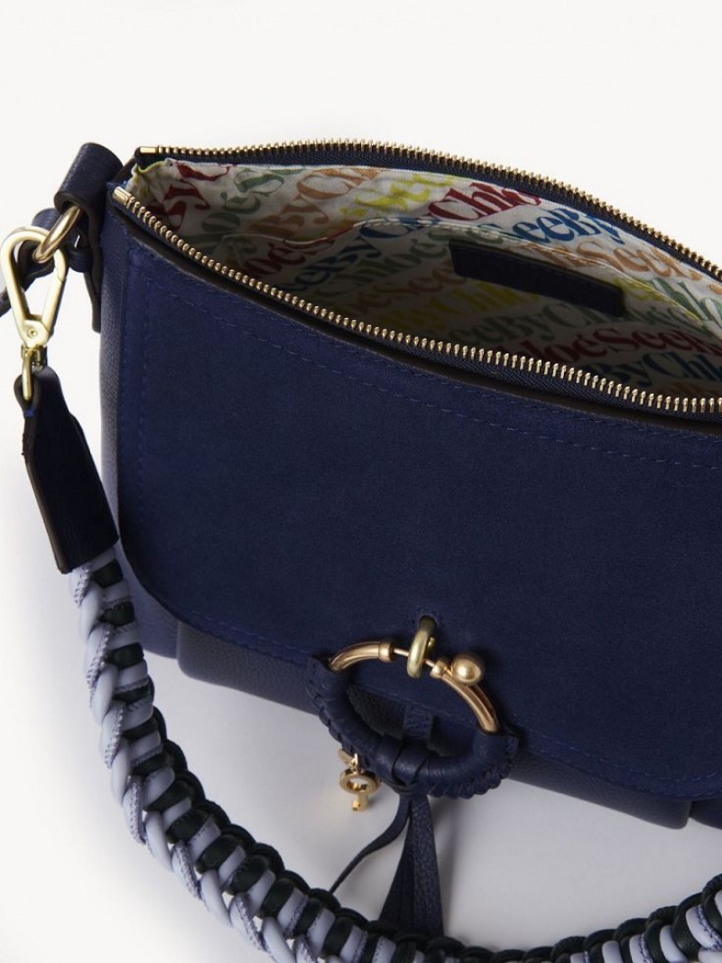 Bolsas De Ombro Chloe Joan Small Azul Marinho | CHE-SR14647