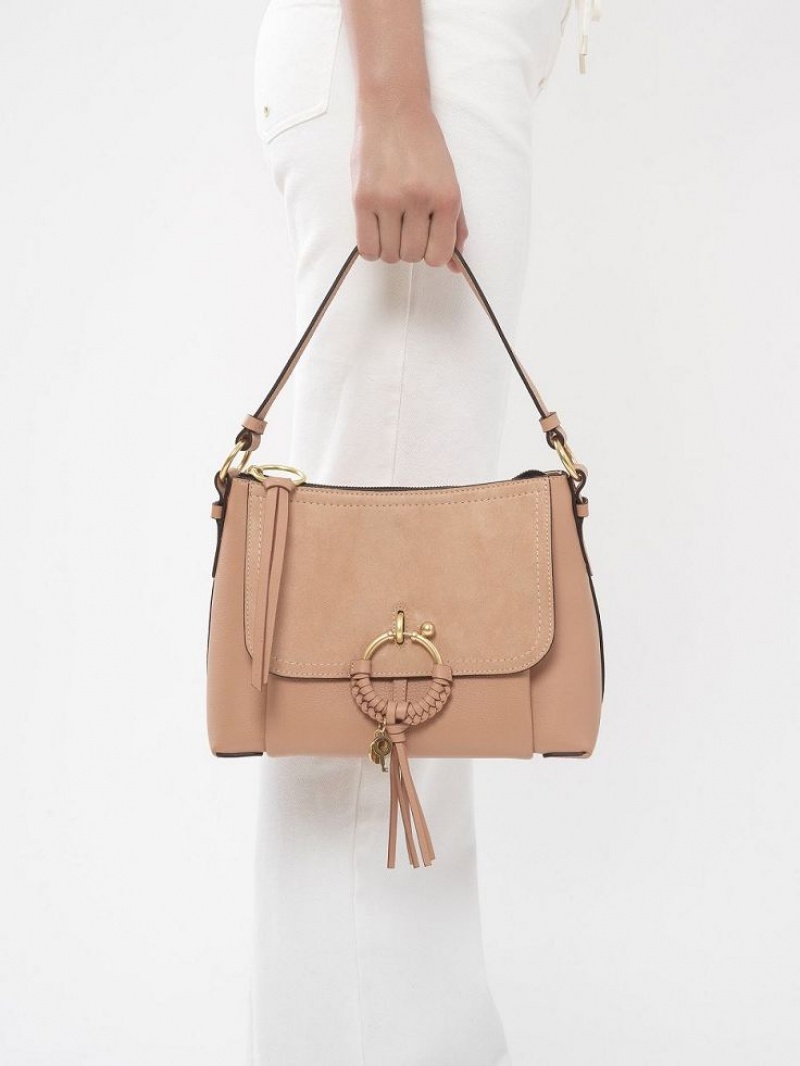 Bolsas De Ombro Chloe Joan Small Cafes Rosa | CHE-SR14697