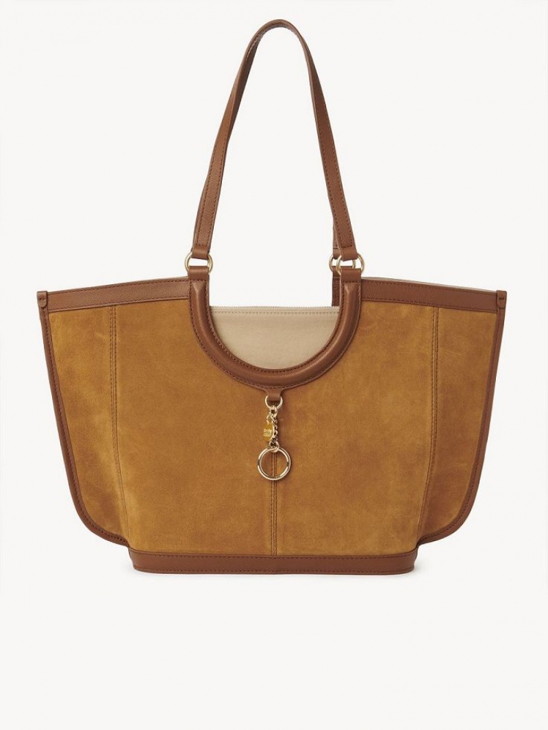 Bolsas De Ombro Chloe Mara Shopper Marrom | CHE-SR14592