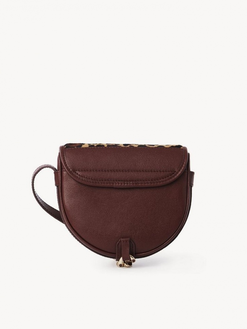 Bolsas De Ombro Chloe Mara Small Saddle Cobre Marrom | CHE-SR14603