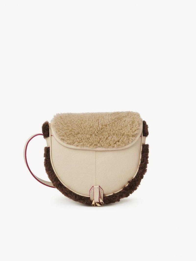 Bolsas De Ombro Chloe Mara Small Saddle Bege | CHE-SR14604