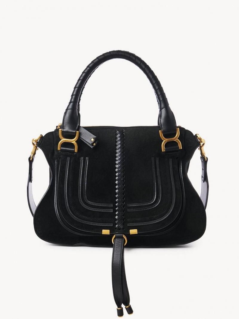 Bolsas De Ombro Chloe Marcie Double Carry Pretas | CHE-SR13438