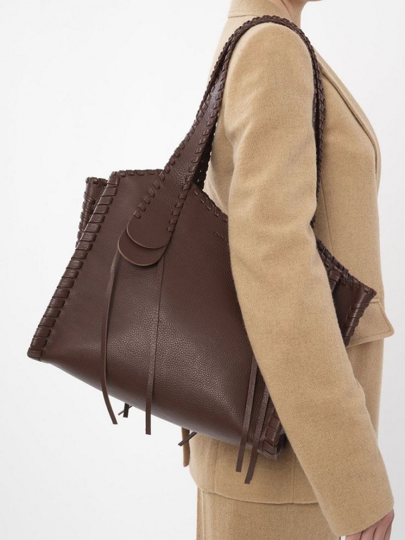 Bolsas De Ombro Chloe Medium Mony Chocolate | CHE-SR13435