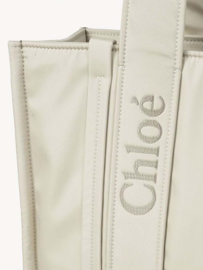 Bolsas De Ombro Chloe Medium Woody Branco | CHE-SR13410