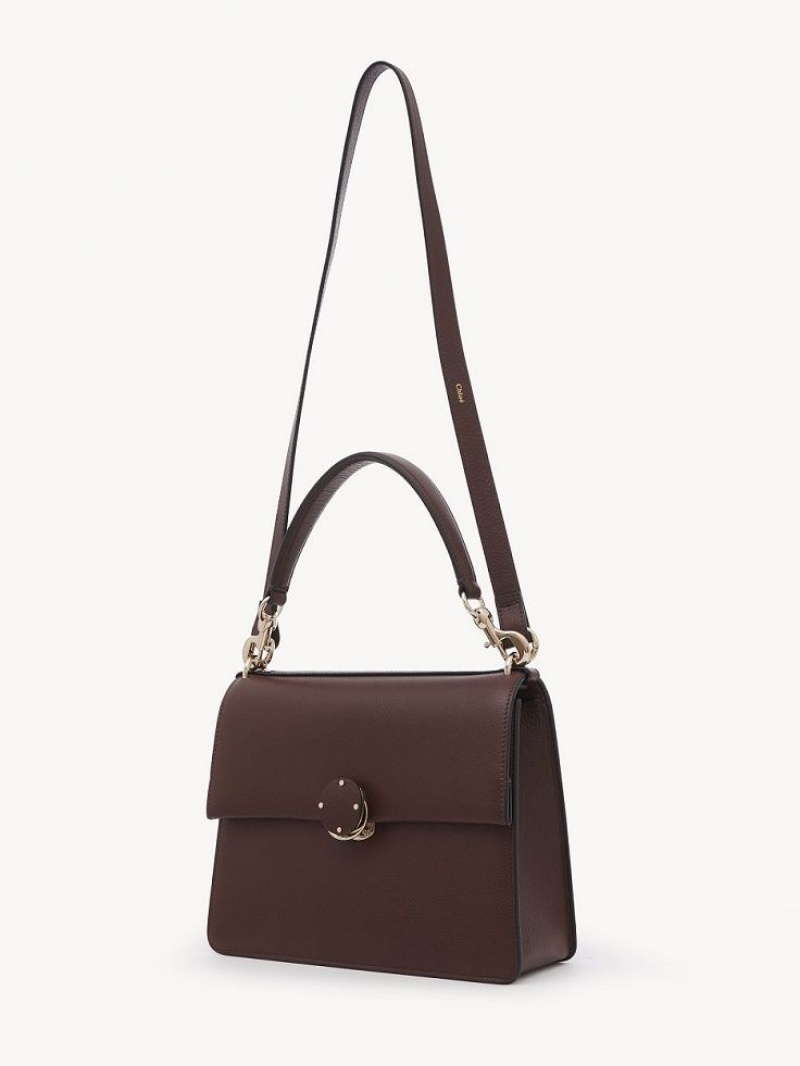 Bolsas De Ombro Chloe Penelope Medium Top Handle Chocolate | CHE-SR13443