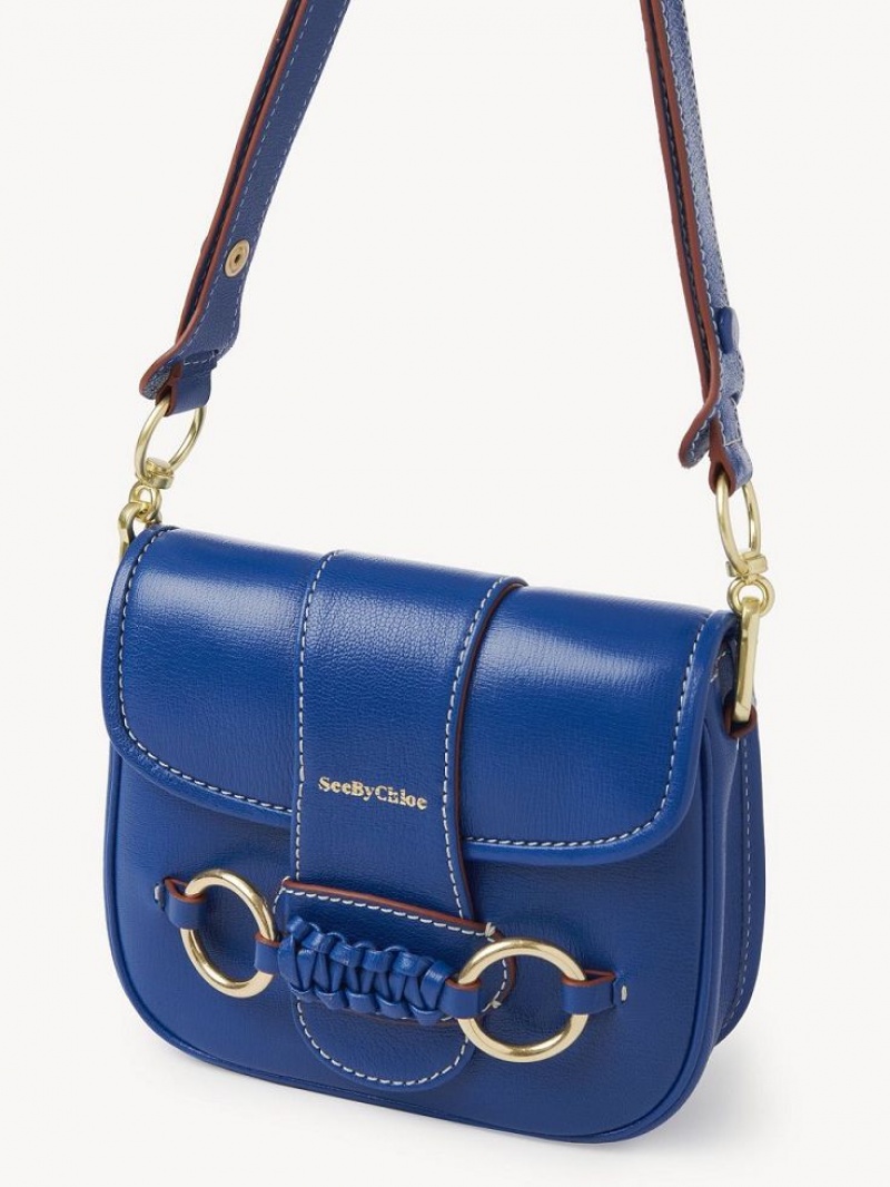 Bolsas De Ombro Chloe Saddie Satchel Azuis | CHE-SR14587