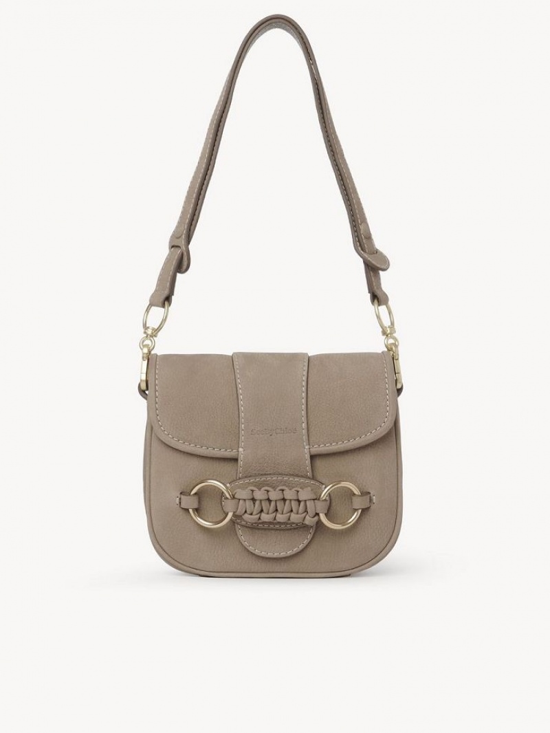 Bolsas De Ombro Chloe Saddie Satchel Cinzentas | CHE-SR14666