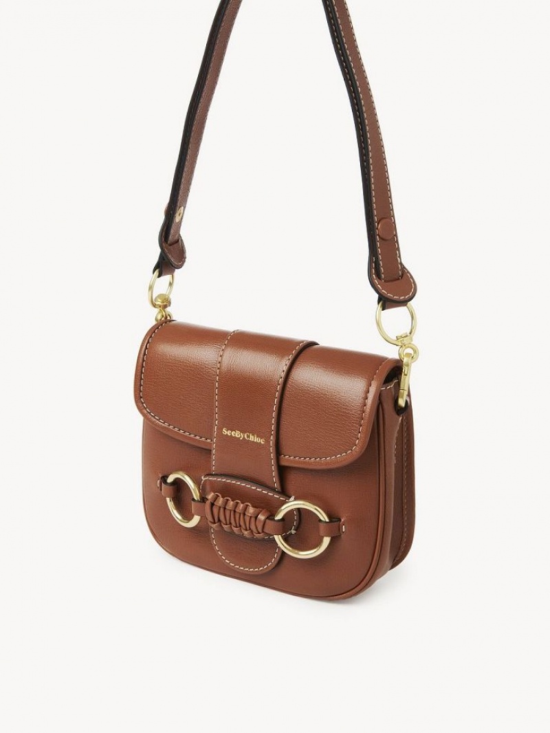 Bolsas De Ombro Chloe Saddie Satchel Marrom | CHE-SR14667