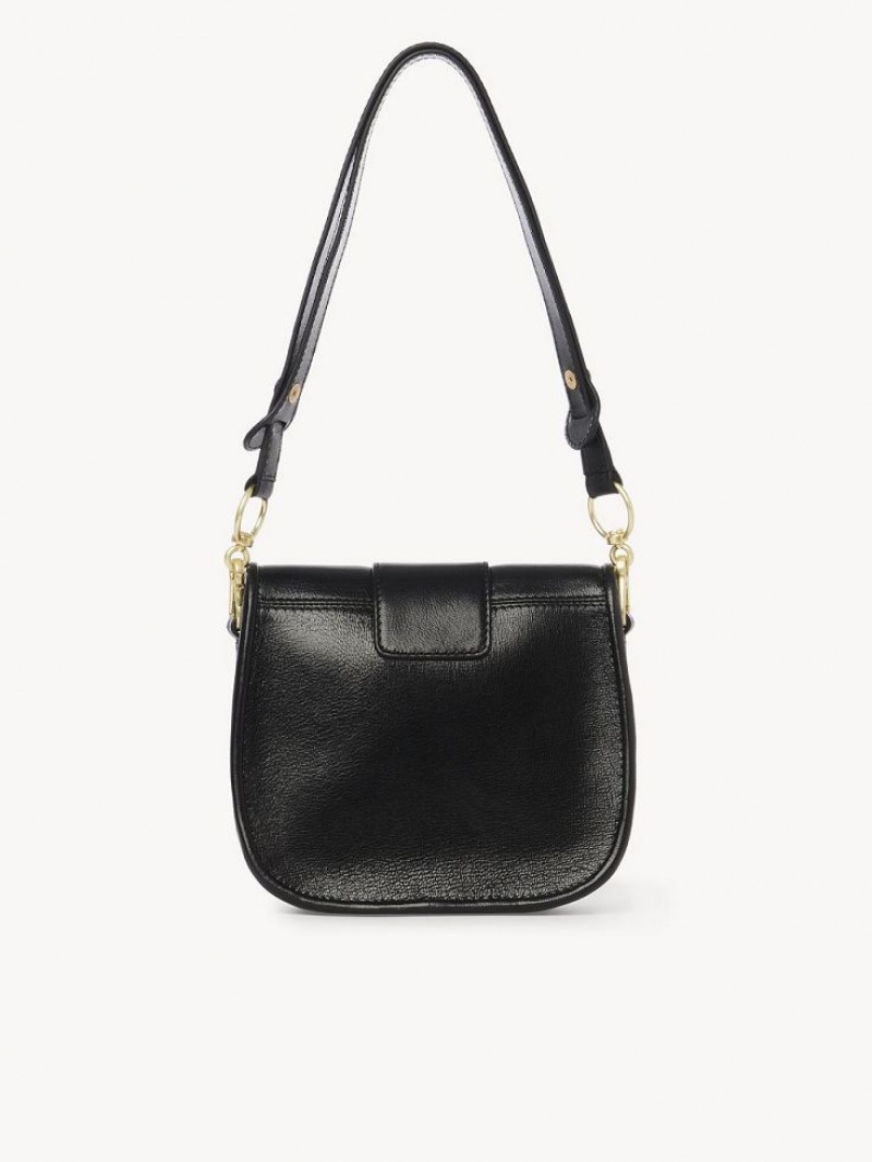 Bolsas De Ombro Chloe Saddie Satchel Pretas | CHE-SR14631