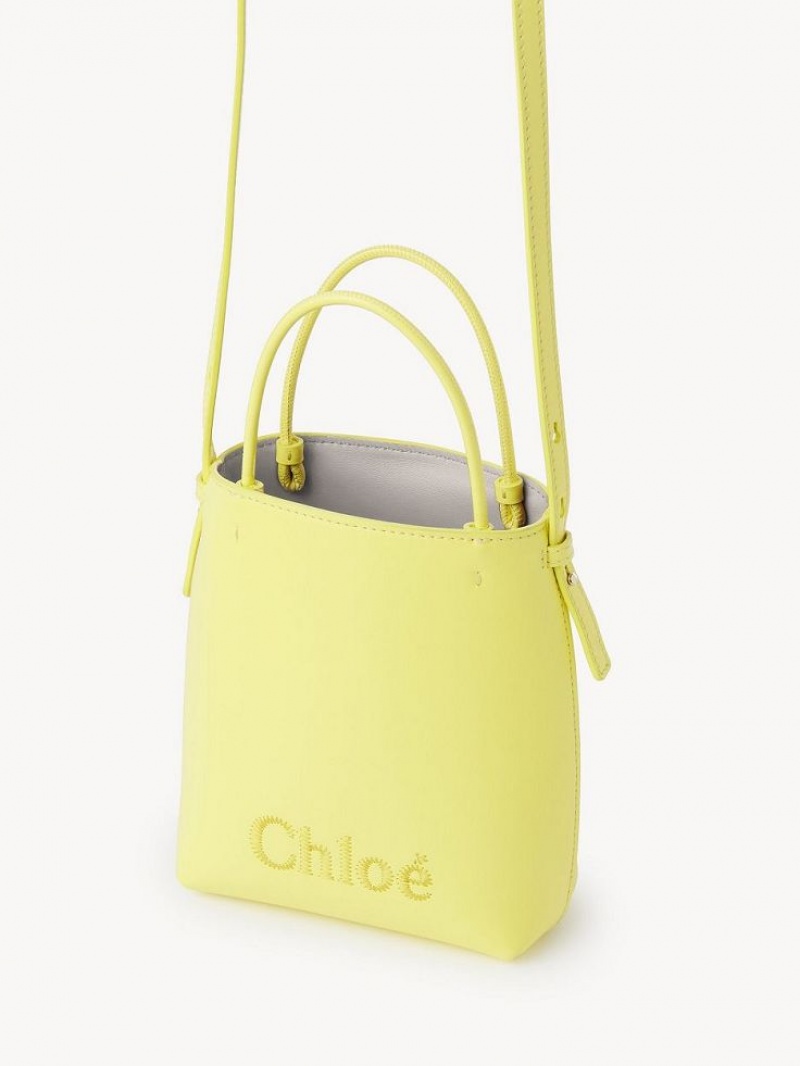 Bolsas De Ombro Chloe Sense Micro Amarelas | CHE-SR13408