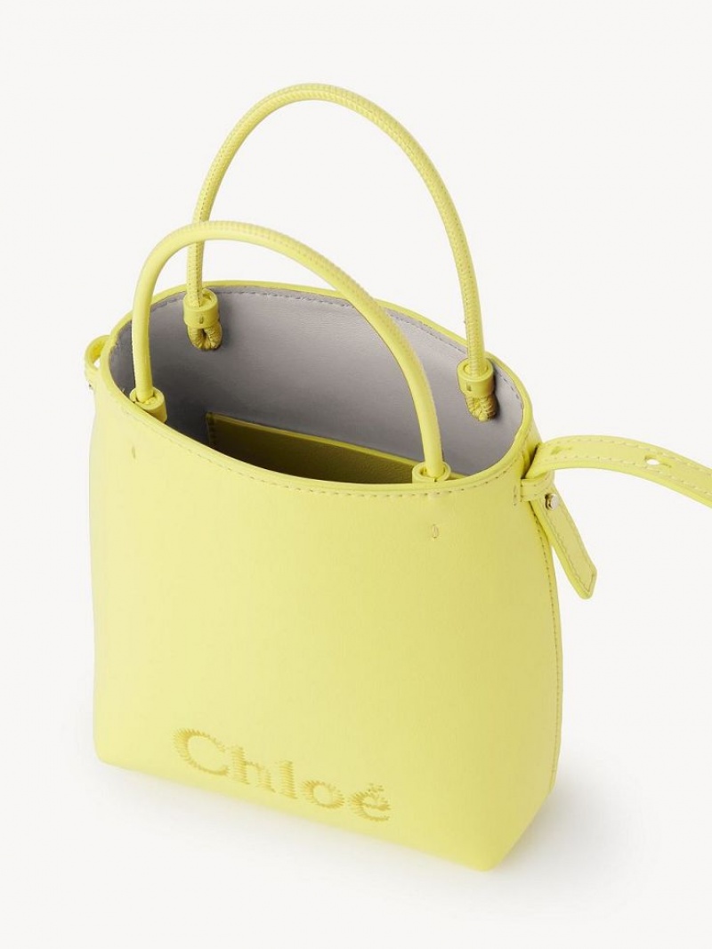 Bolsas De Ombro Chloe Sense Micro Amarelas | CHE-SR13408