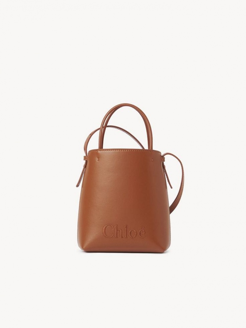 Bolsas De Ombro Chloe Sense Micro Marrom | CHE-SR13406