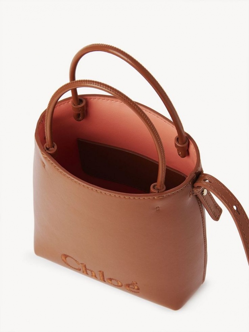 Bolsas De Ombro Chloe Sense Micro Marrom | CHE-SR13406