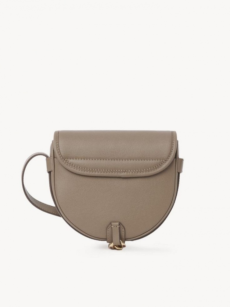 Bolsas De Ombro Chloe Small Mara Saddle Cinzentas | CHE-SR14627