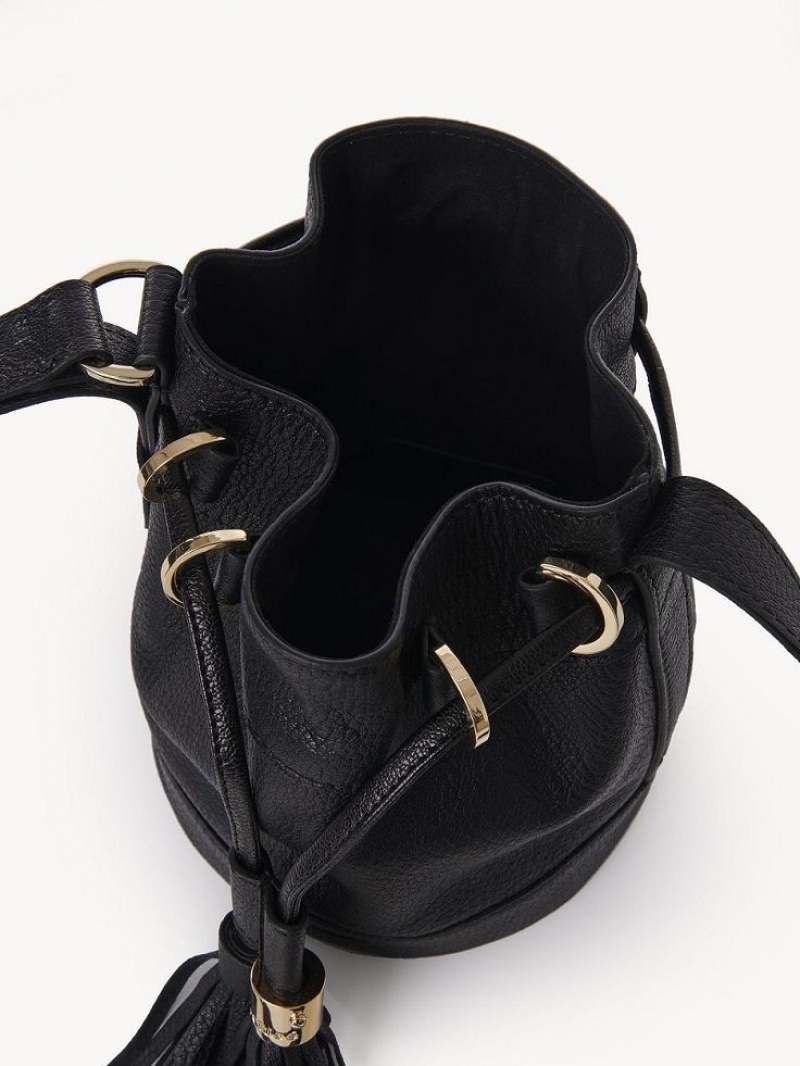 Bolsas De Ombro Chloe Vicki Small Bucket Pretas | CHE-SR14644