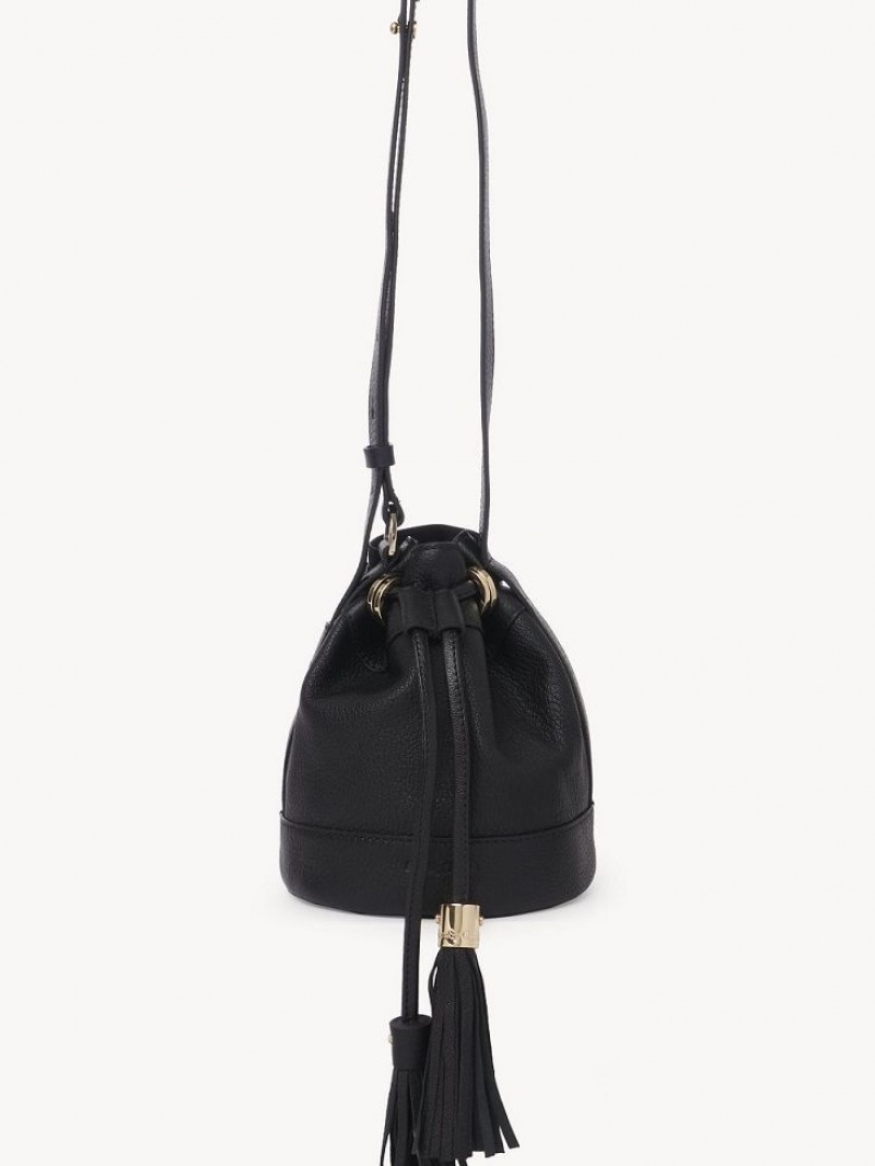 Bolsas De Ombro Chloe Vicki Small Bucket Pretas | CHE-SR14644