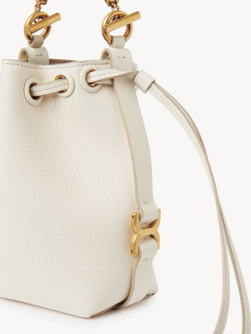 Bolsas Mini Chloe Marcie Bucket Branco | CHE-SR13717